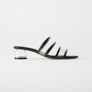 **SOLD** ZARA Methacrylate-Heeled Sandals